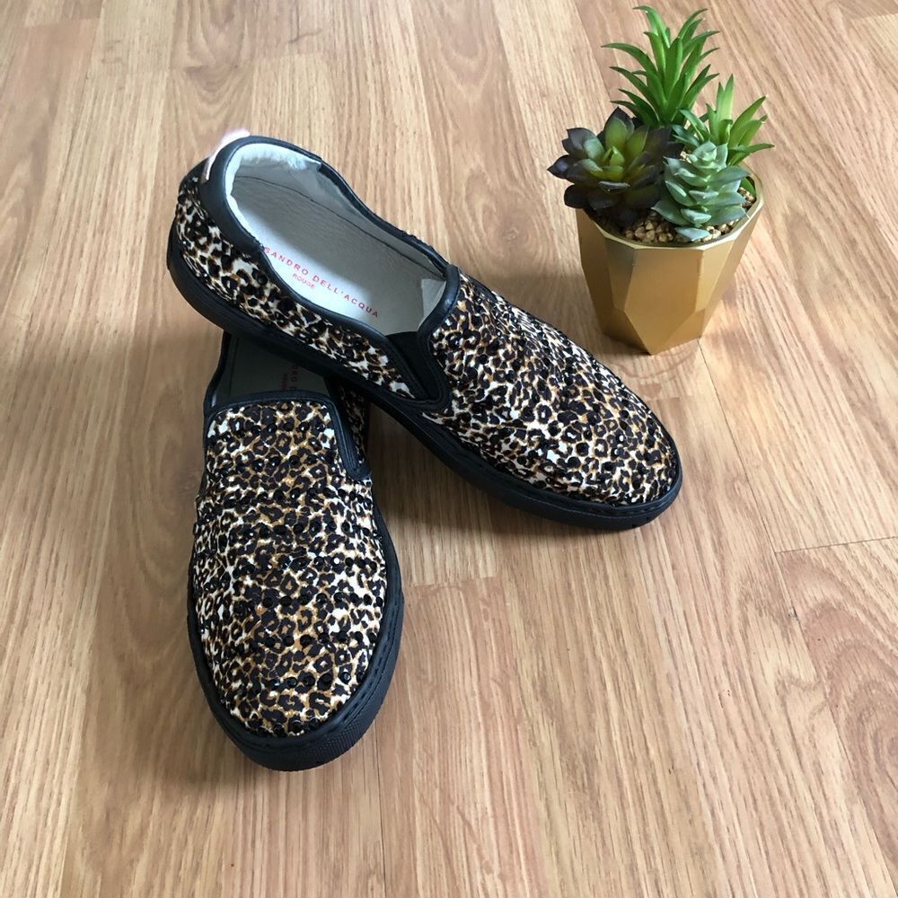 Alessandro Dell’Acqua Animal Print Sneaker Slip-on Shoes